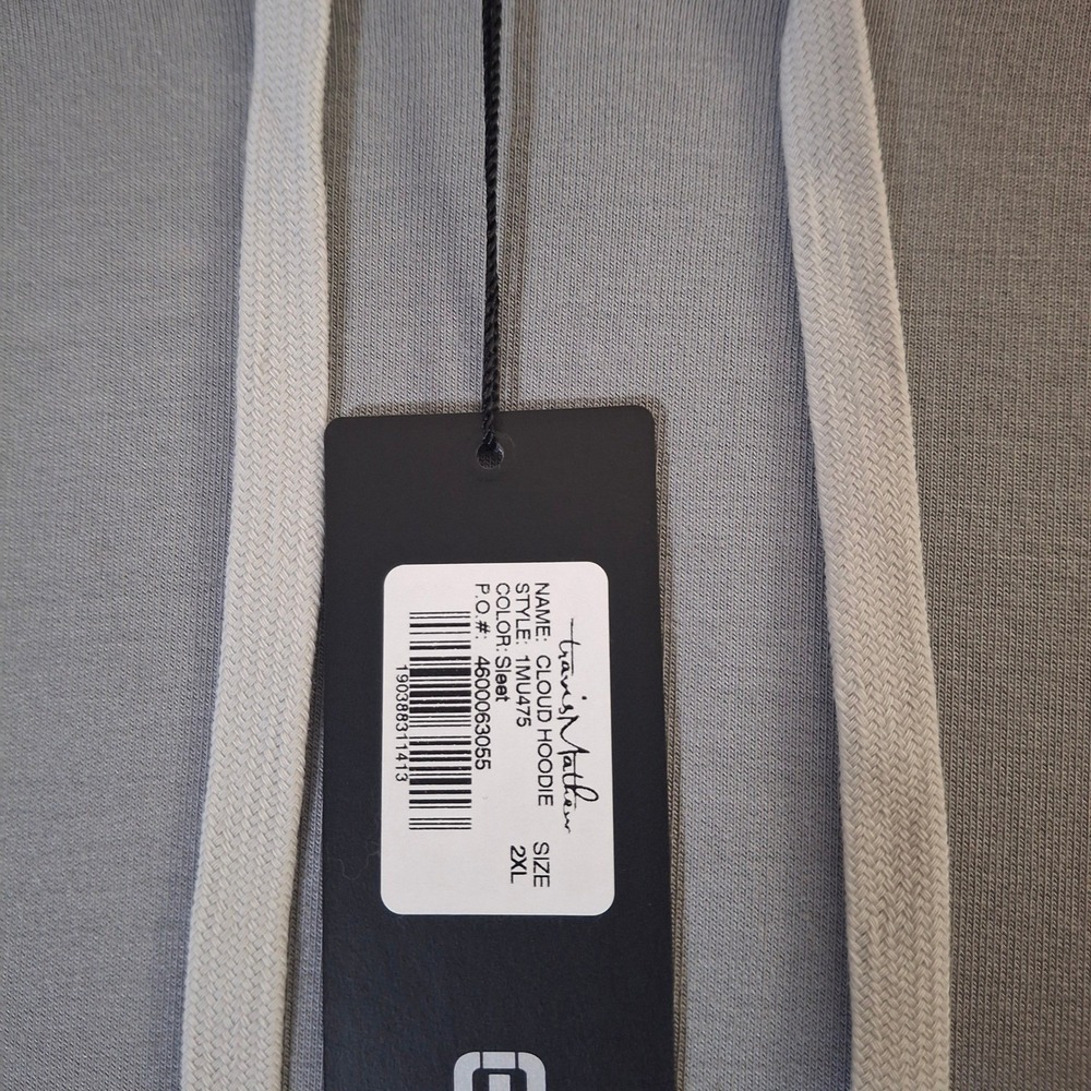 Travis Mathew Cloud Hoodie Mens 2XL Sleet Gray Modal Blend Sweatshirt 1MU475 NEW - Picture 4 of 10